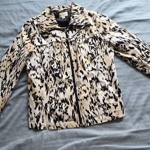 Studio Works Beige and Black Patterned Jacket